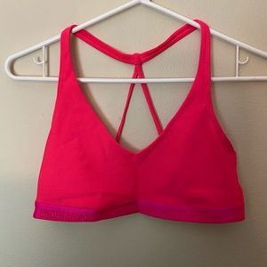 Under armor pink sports bra